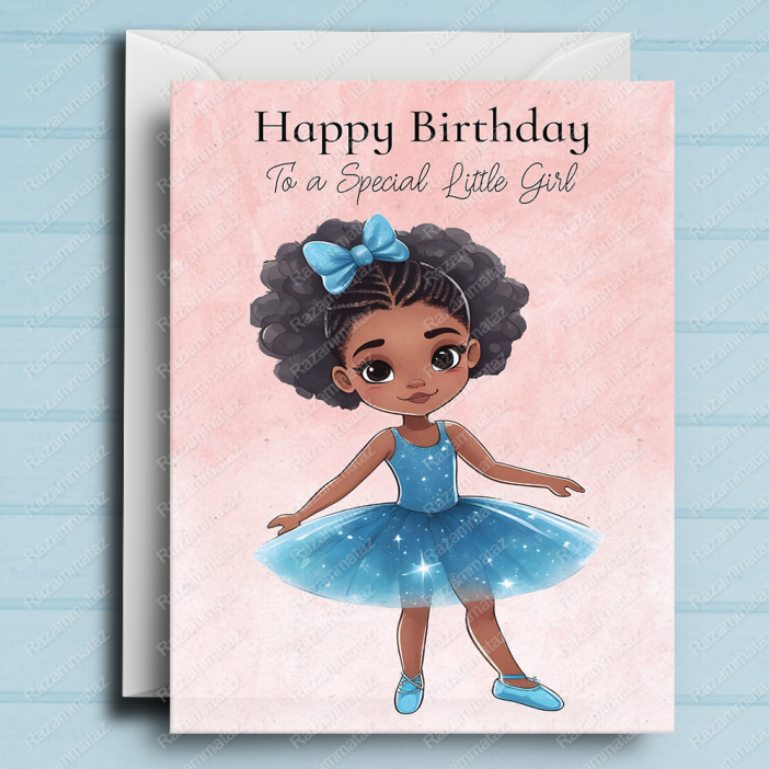 Black Girl Ballerina Card C
